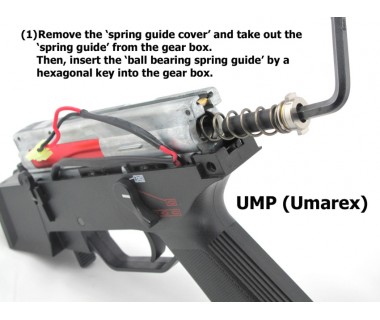 Bearing Spring Guide, open-butt gear box (e.g. Umarex, Magpul, etc.)