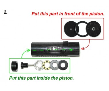 One-way Bearing Piston Head, Recoil Shock System M4 Series (for T.Marui gas cylinder)
