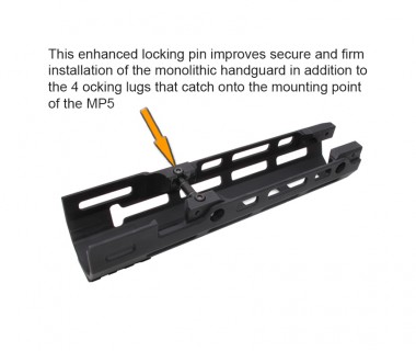 MP5 (Marui Next Gen) CNC 6061 Aluminium Ext. Monolithic Handguard