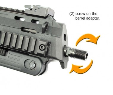 MP7 (KSC, Umarex 'KWA', Umarex 'VFC 2014') Barrel Adapter, + M14