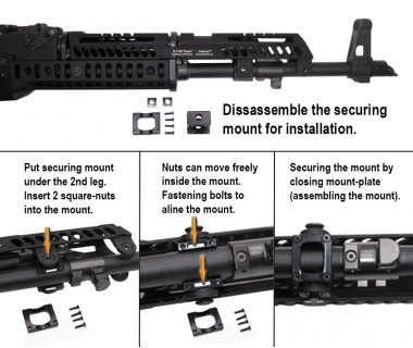AKM (T.Marui GBB) CNC 6061 Aluminium S-4 kit for B-10L