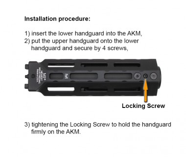AKM (T.Marui GBB) CNC 6061 Aluminium Alpha 6" handguard