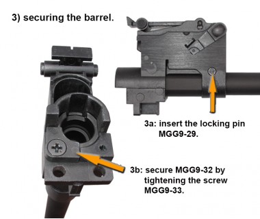 AKM (T.Marui GBB) CNC RD type Front Sight/Gas Block and Outer Barrel set