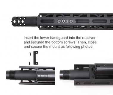 Saiga-12K (T.Marui) CNC 6061 Aluminium V style M-LOK Handguard