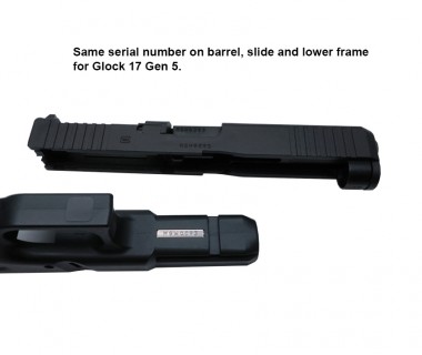 Glock 17Gen5 (T.Marui) CNC Stainless Steel Glock 17Gen5 Number Plate