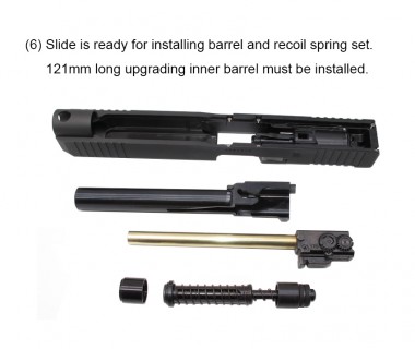 Glock 17Gen5 (T.Marui) CNC 6061 Aluminium 34Gen5 slide set