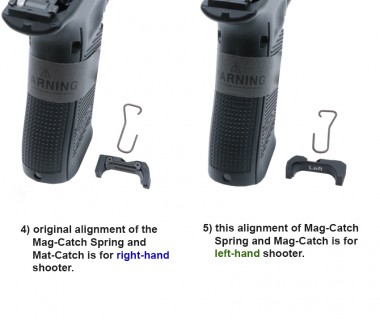 Glock 17&19 Gen 4&5  (T.Marui) CNC Aluminium A-style Left-hand Extended Mag-Catch