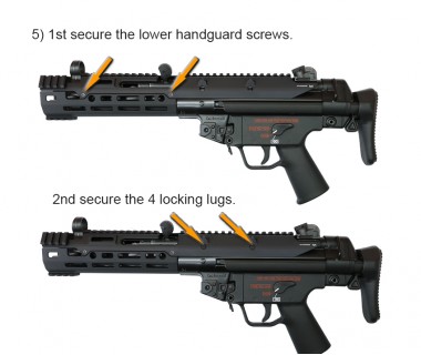 MP5 (VFC) CNC 6061 Aluminium Ext. Monolithic Handguard
