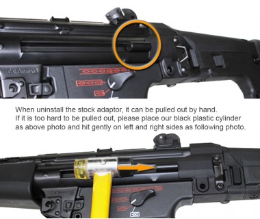 MP5 (VFC) CNC 6063 Aluminium Stock Adaptor & Polymer ACR