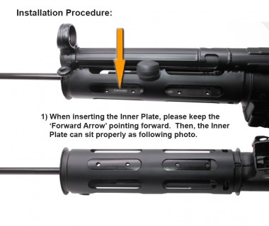 MP5 SD (VFC) CNC 6063 Aluminium Tri-Rail Handguard