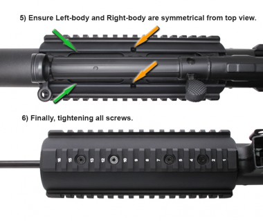 MP5 SD (VFC) CNC 6063 Aluminium Tri-Rail Handguard