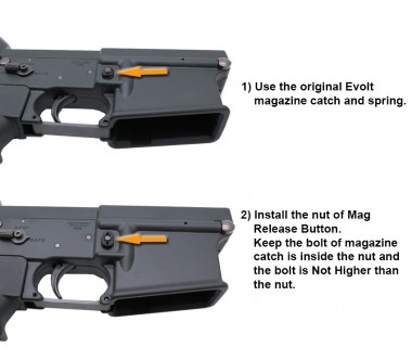 M4 (Marui Evolt) CNC Aluminium M style Mag Release Button